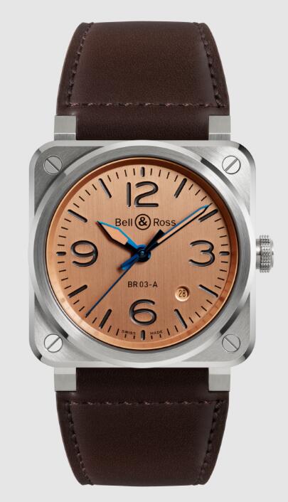 Review Bell and Ross BR 03 Replica Watch NEW BR 03 COPPER BR03A-GB-ST/SCA - Click Image to Close